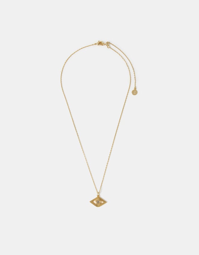 Accessorize 14ct Gold-Plated Evil Eye Pendant Necklace