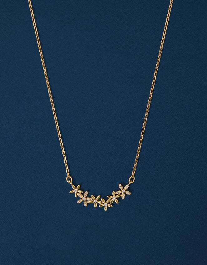 Accessorize 14ct Gold-Plated Flower Cluster Necklace