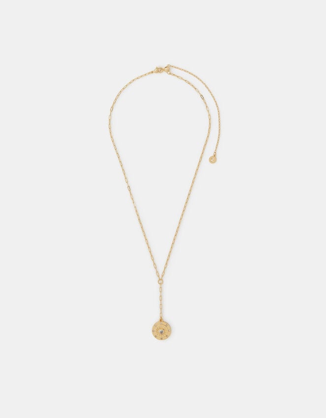 Accessorize 14ct Gold-Plated Heart Pendant Lariat Necklace