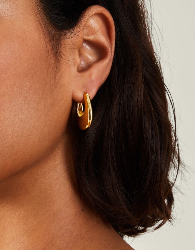 Accessorize 14ct Gold-Plated Horseshoe Hoop Earrings