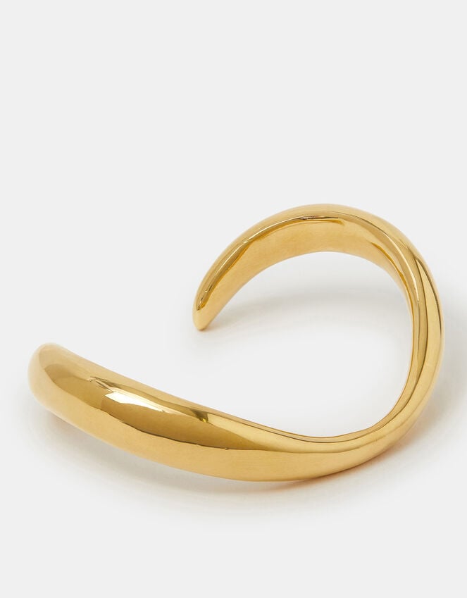 accessorize 14ct Gold-Plated Irregular Cuff Bracelet
