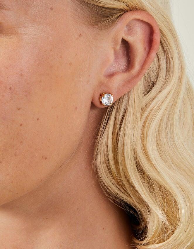 Accessorize 14ct Gold-Plated Large Bling Stud Earrings