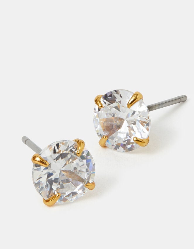 accessorize 14ct Gold-Plated Large Bling Stud Earrings