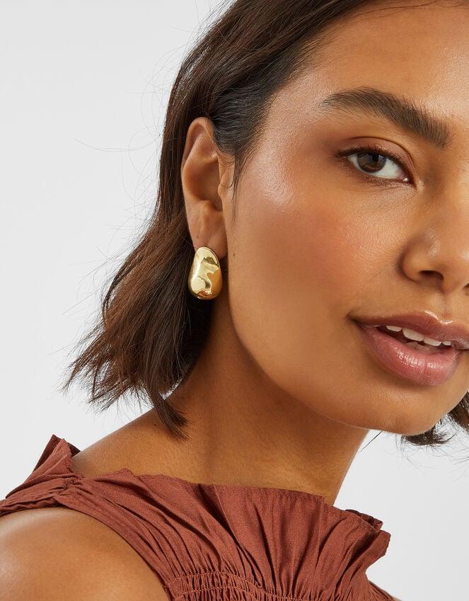 Accessorize 14ct Gold-Plated Molten Curve Drop Earrings