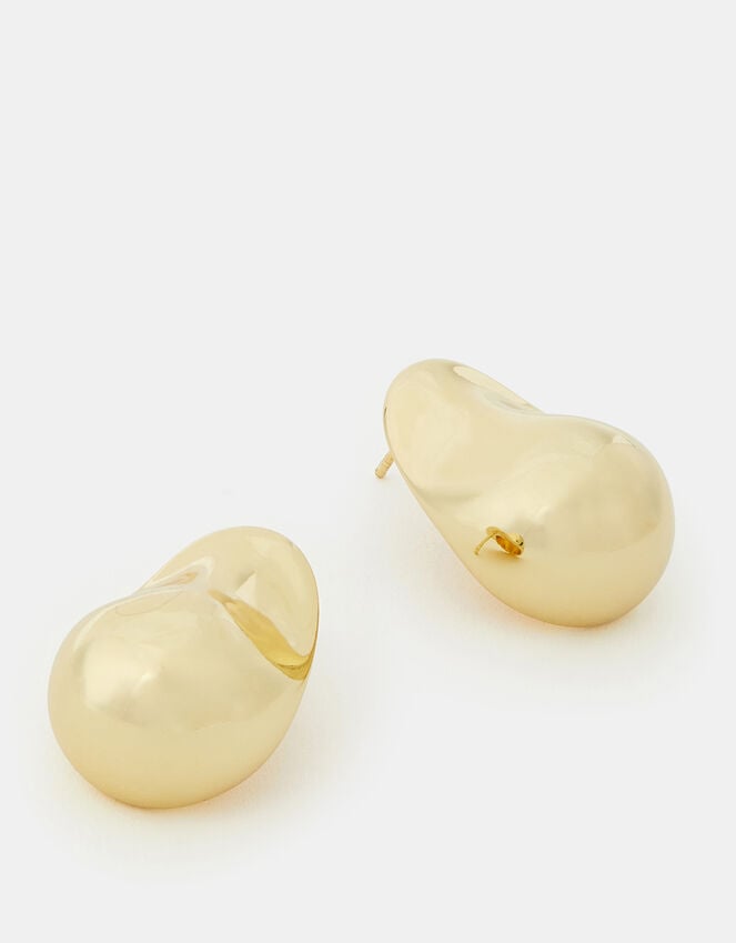 accessorize 14ct Gold-Plated Molten Curve Drop Earrings