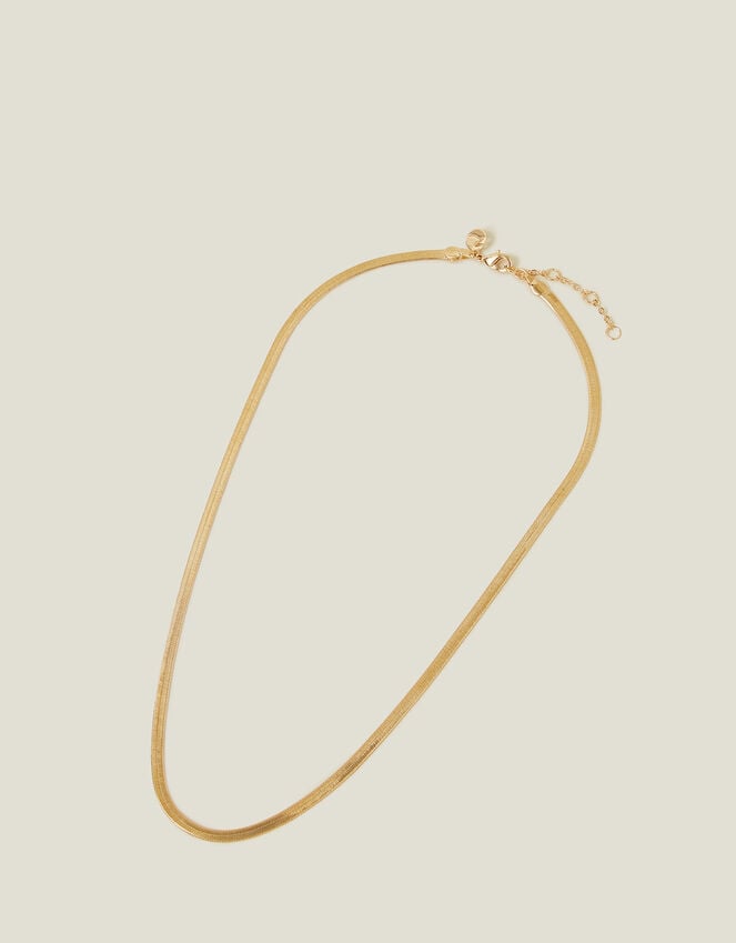 Accessorize 14ct Gold-Plated Omega Chain Necklace Gold