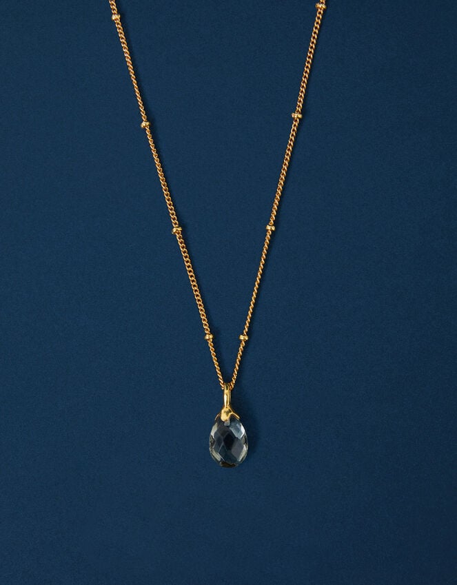 Accessorize 14ct Gold-Plated Pear Drop Pendant Necklace