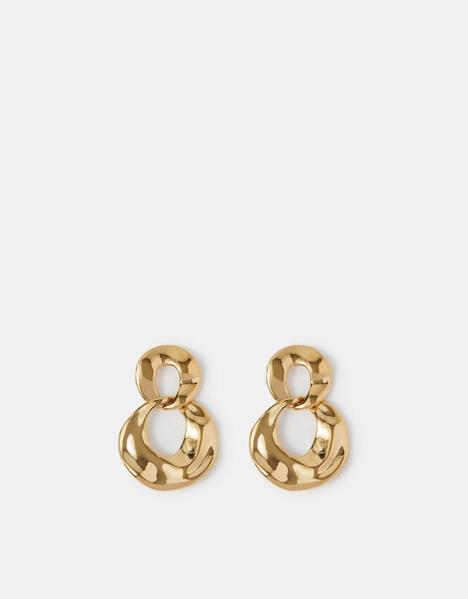Accessorize 14ct Gold-Plated Round Link Drop Earrings