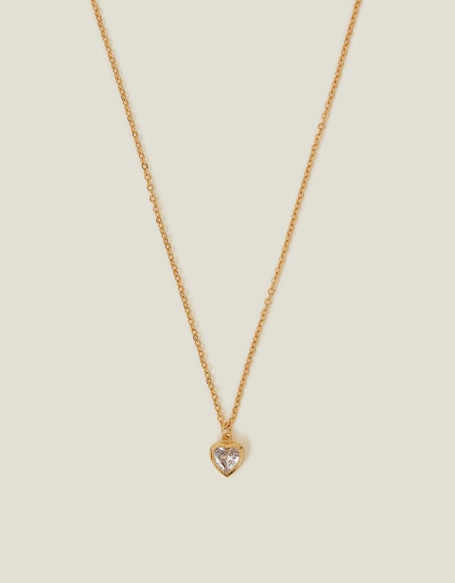 Accessorize 14ct Gold-Plated Sparkle Heart Necklace