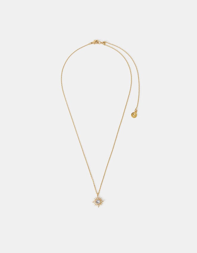 Accessorize 14ct Gold-Plated Sparkle Star Pendant Necklace