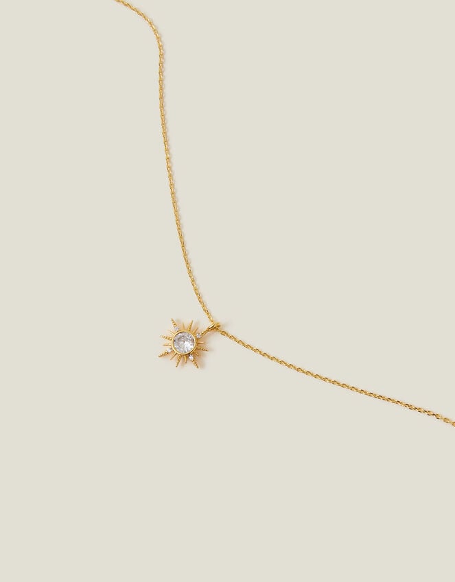 accessorize 14ct Gold-Plated Sparkle Star Pendant Necklace