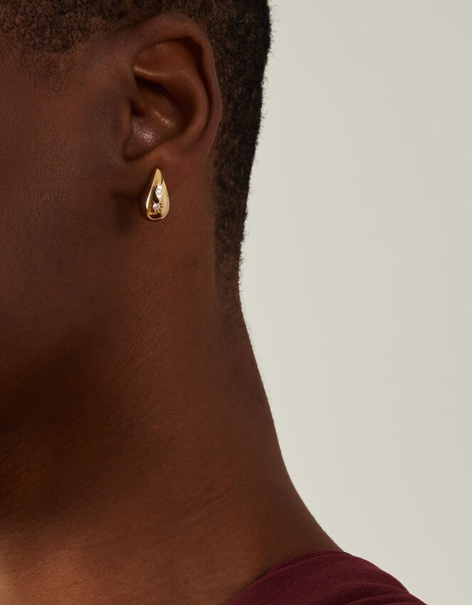 Accessorize 14ct Gold-Plated Sparkle Teardrop Earrings