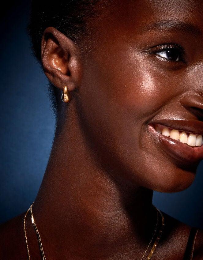 Accessorize 14ct Gold-Plated Sparkle Teardrop Earrings