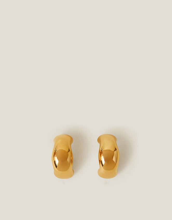 Accessorize 14ct Gold-Plated Stainless Steel Molten Hoop Earrings
