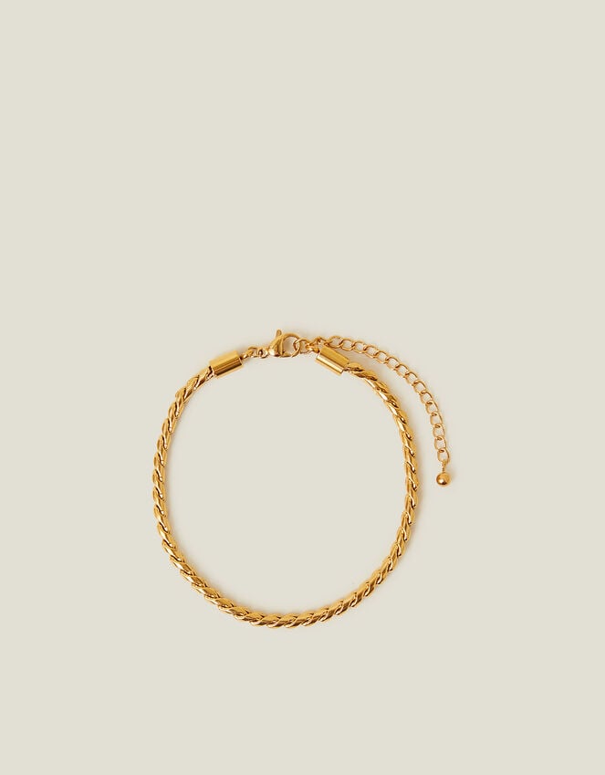 Accessorize 14ct Gold-Plated Stainless Steel Snake Chain Bracelet