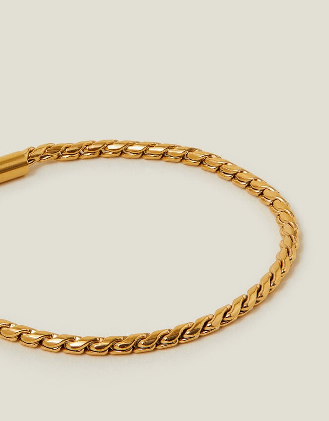 accessorize 14ct Gold-Plated Stainless Steel Snake Chain Bracelet