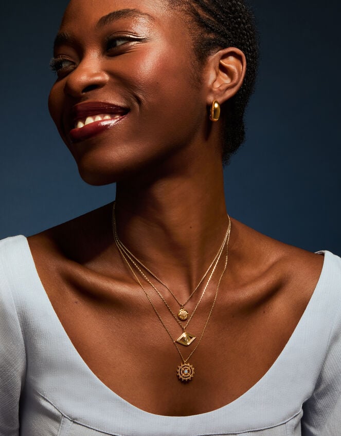 Accessorize 14ct Gold-Plated Star Pearl Pendant Necklace