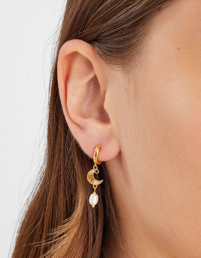 Accessorize 14ct Gold-Plated Sun & Moon Drop Earrings