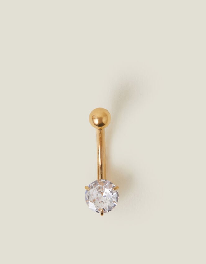 Accessorize 14ct Gold-Plated Surgical Steel Belly Bar