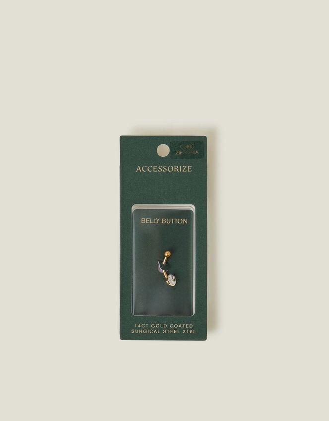 accessorize 14ct Gold-Plated Surgical Steel Belly Bar