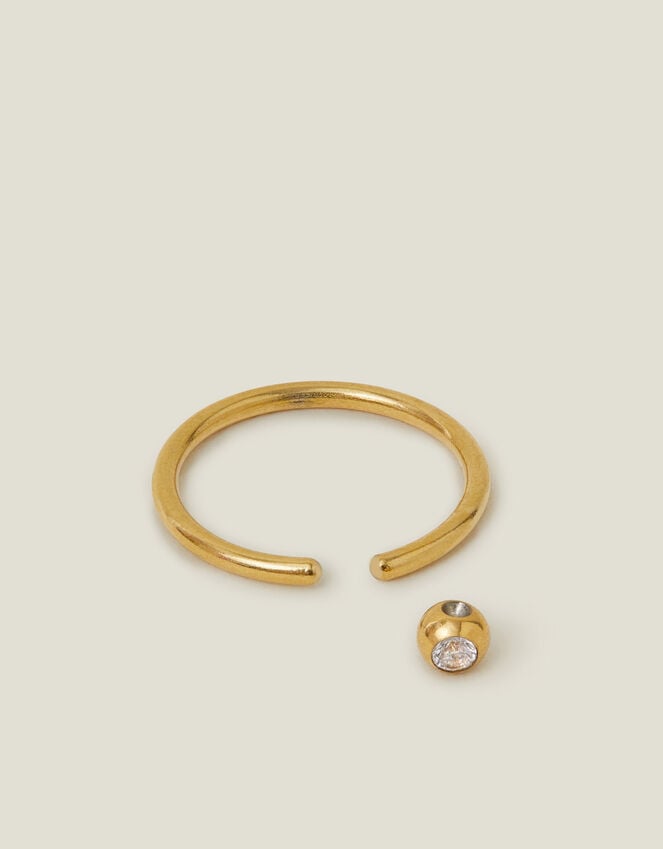 accessorize 14ct Gold-Plated Surgical Steel Belly Ring