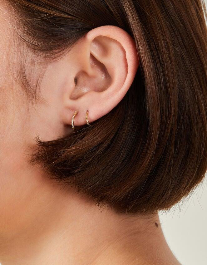 Accessorize 14ct Gold Plated Surgical Steel Clicker Hoops