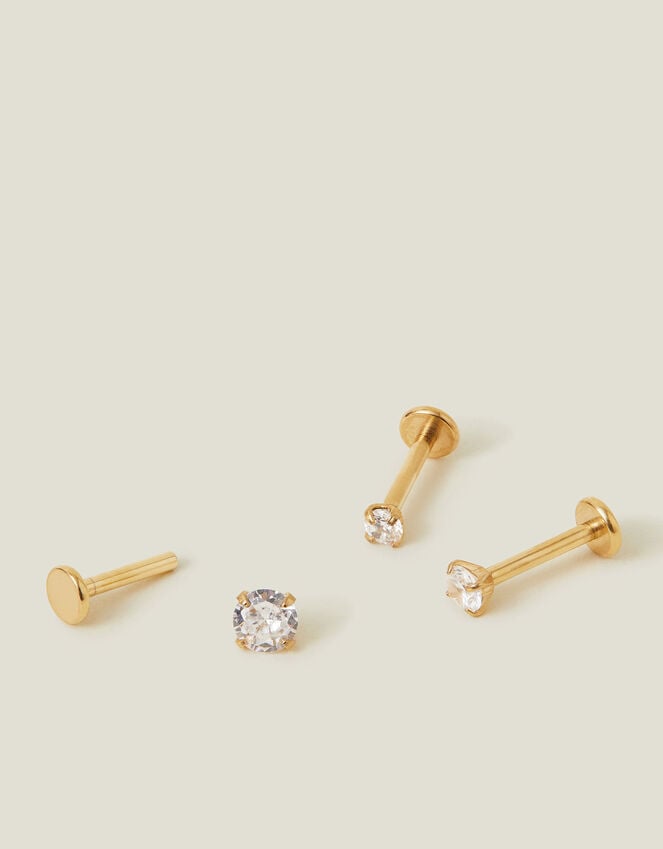 accessorize 14ct Gold-Plated Surgical Steel Flackback Earrings