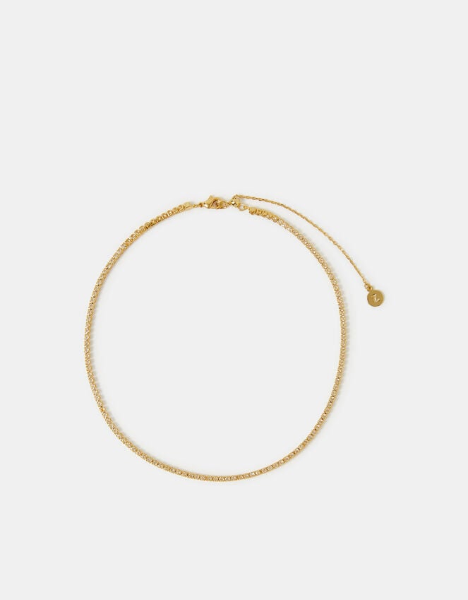 Accessorize 14ct Gold-Plated Tennis Choker Necklace