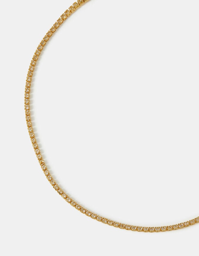 accessorize 14ct Gold-Plated Tennis Choker Necklace