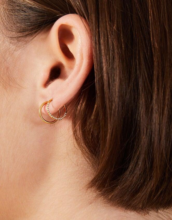Accessorize 2-Pack 14ct Gold-Plated Surgical Steel Septum Hoops