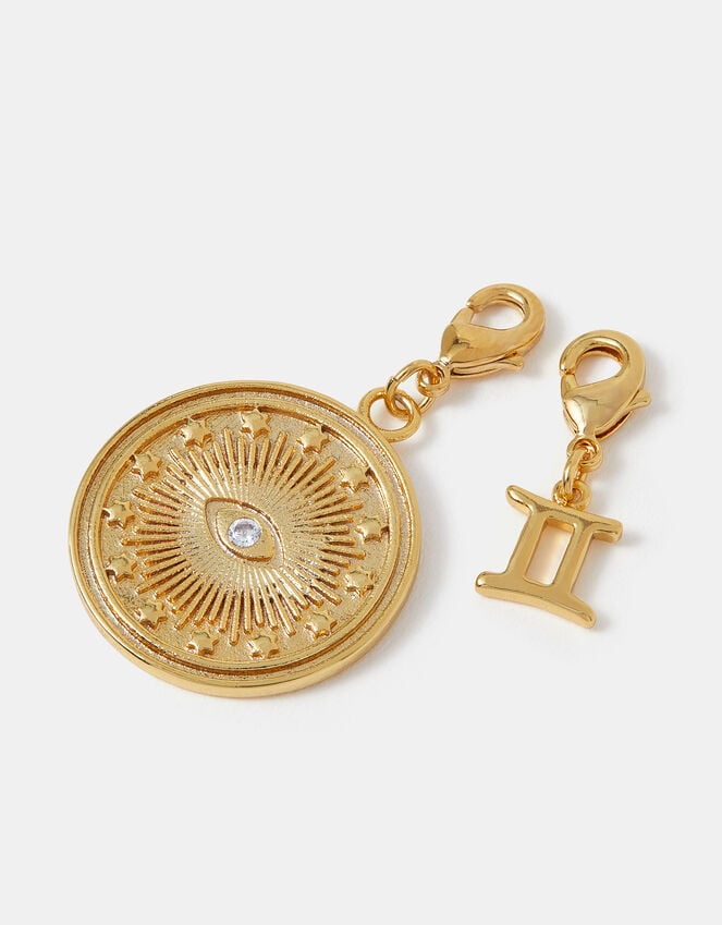 Accessorize 2-Pack 14ct Gold-Plated Zodiac Charms Gold