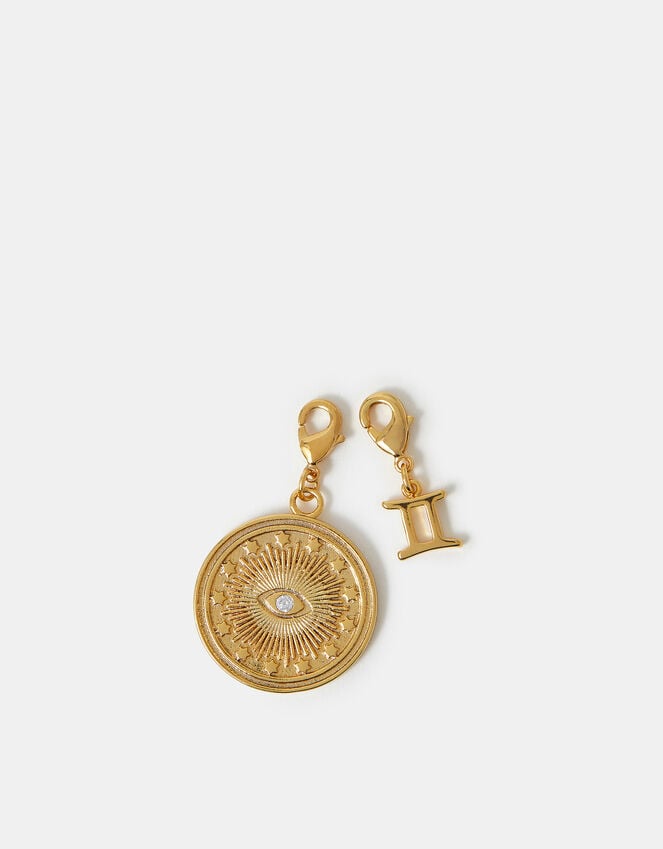 accessorize 2-Pack 14ct Gold-Plated Zodiac Charms Gold