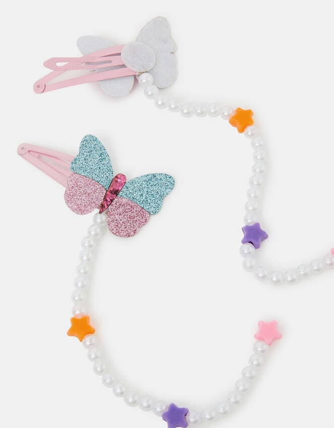 Accessorize 2-Pack Girls Butterfly Dangly Hair Clips