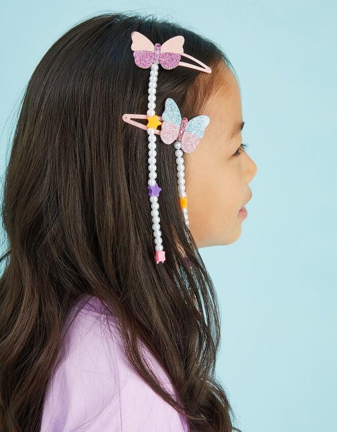 accessorize 2-Pack Girls Butterfly Dangly Hair Clips
