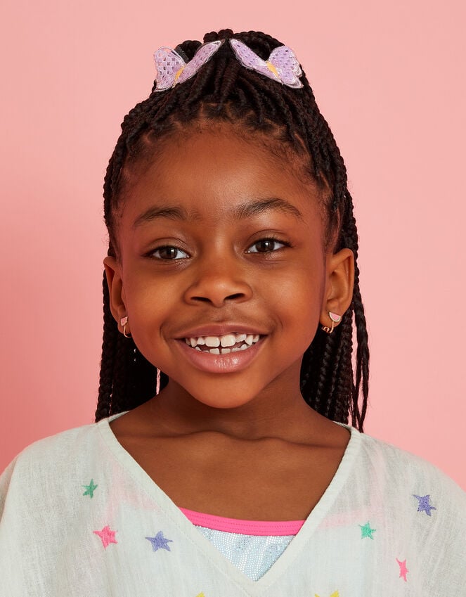 Accessorize 2-Pack Girls Embroidered Butterfly Hair Clips