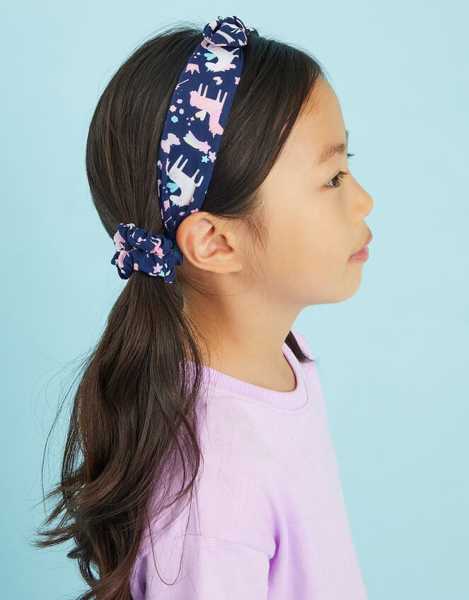 accessorize 2-Pack Girls Unicorn Print Hair Scrunchies