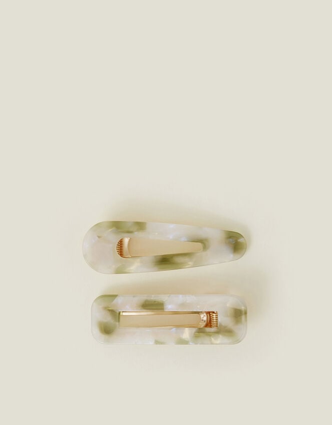 accessorize 2-Pack Mix Marble Resin Salon Hair Clips