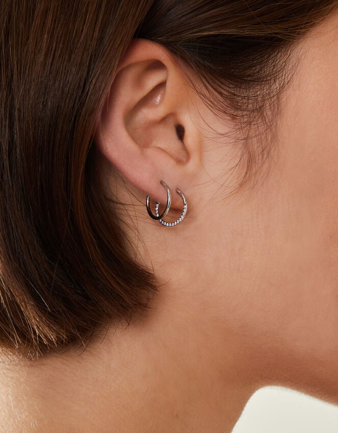 Accessorize 2-Pack Platinum-Plated Surgical Steel Septum Clicker Hoops