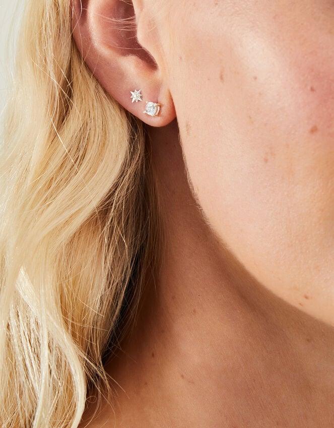 Accessorize 2-Pack Sterling Silver-Plated Star Stud Earrings