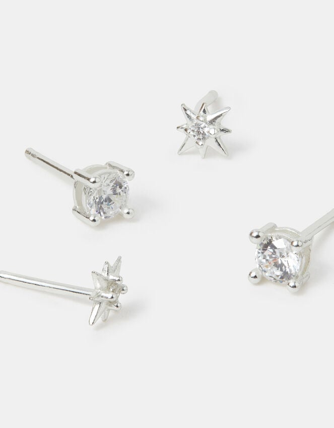 accessorize 2-Pack Sterling Silver-Plated Star Stud Earrings