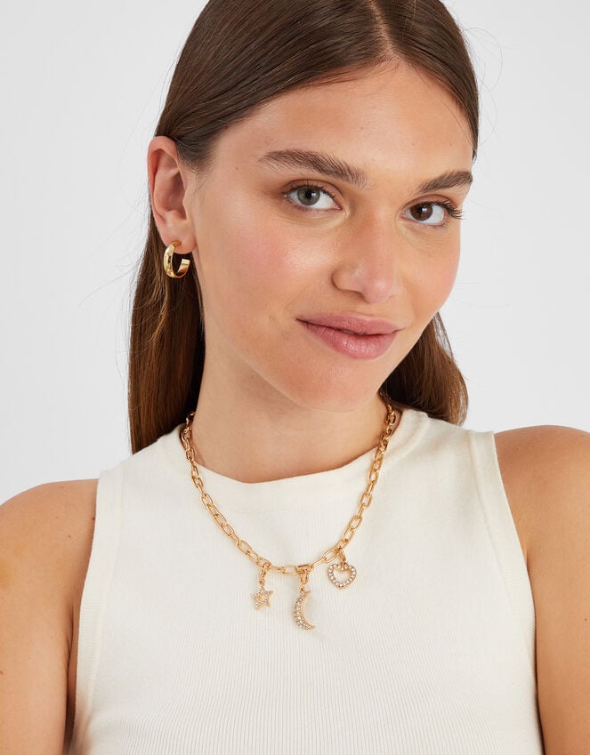 Accessorize 3-Pack Celestial Diamanté Jewellery Charms