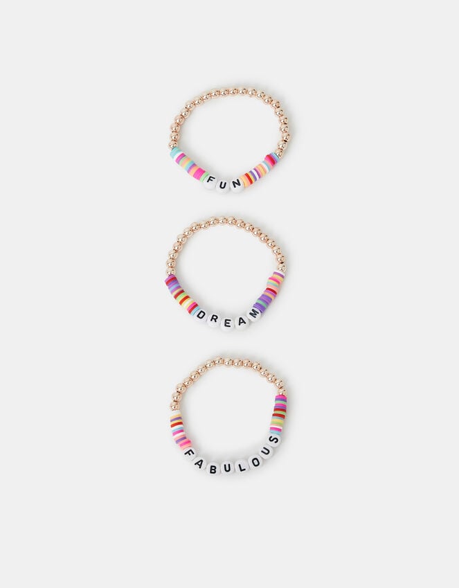 Accessorize 3-Pack Girls Beaded Friendship Bracelets