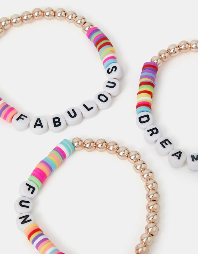 Accessorize 3-Pack Girls Beaded Friendship Bracelets