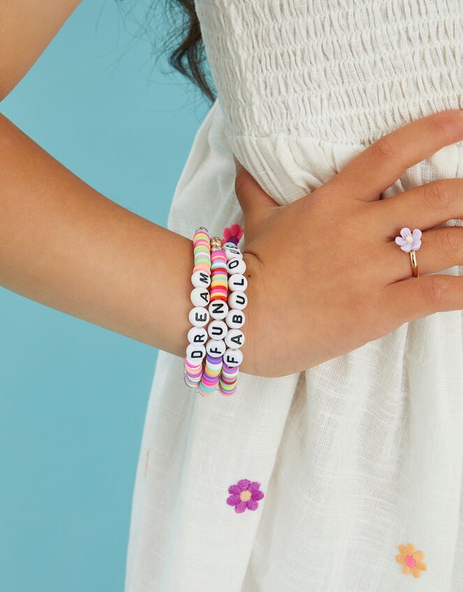 accessorize 3-Pack Girls Beaded Friendship Bracelets
