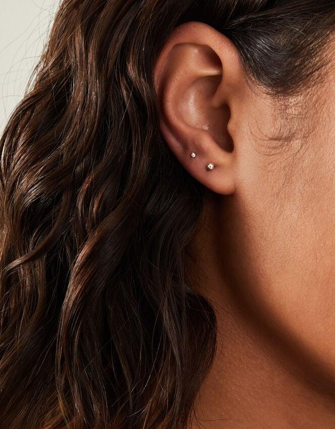 Accessorize 3-Pack Sterling Silver Ball Stud Earrings