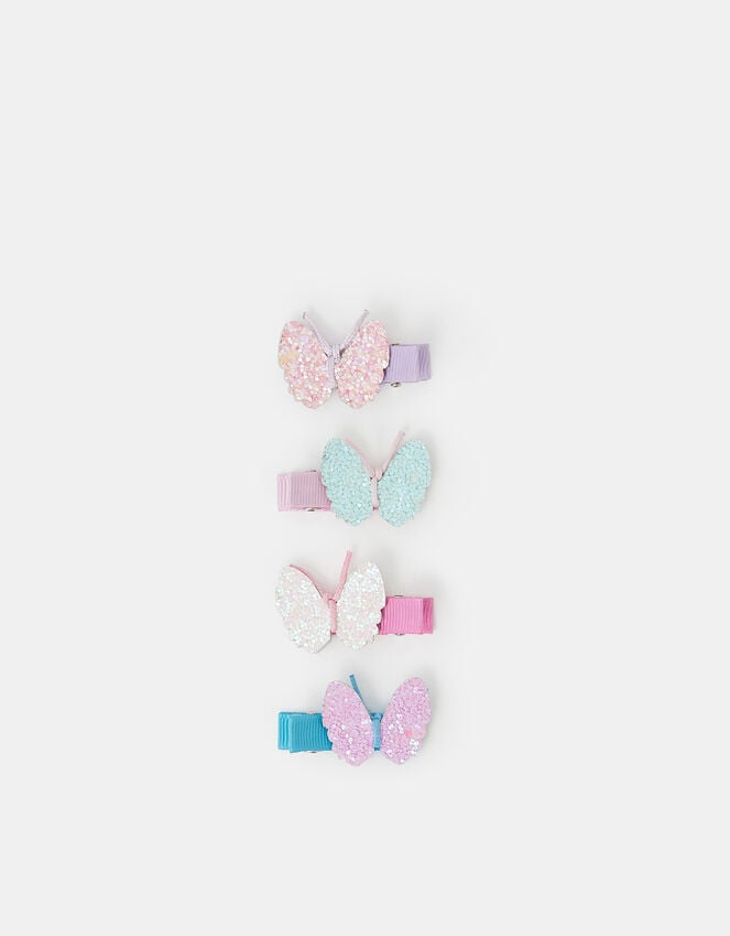 Accessorize 4-Pack Girls Sparkle Butterfly Hair Clips