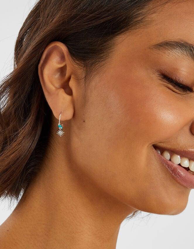 Accessorize 4-Pack Sterling Silver-Plated Celestial Stud & Hoop Earrings