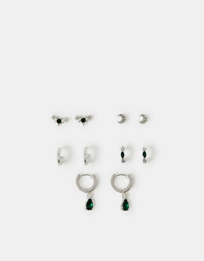 Accessorize 5-Pack Celestial Gem Stud & Hoop Earrings