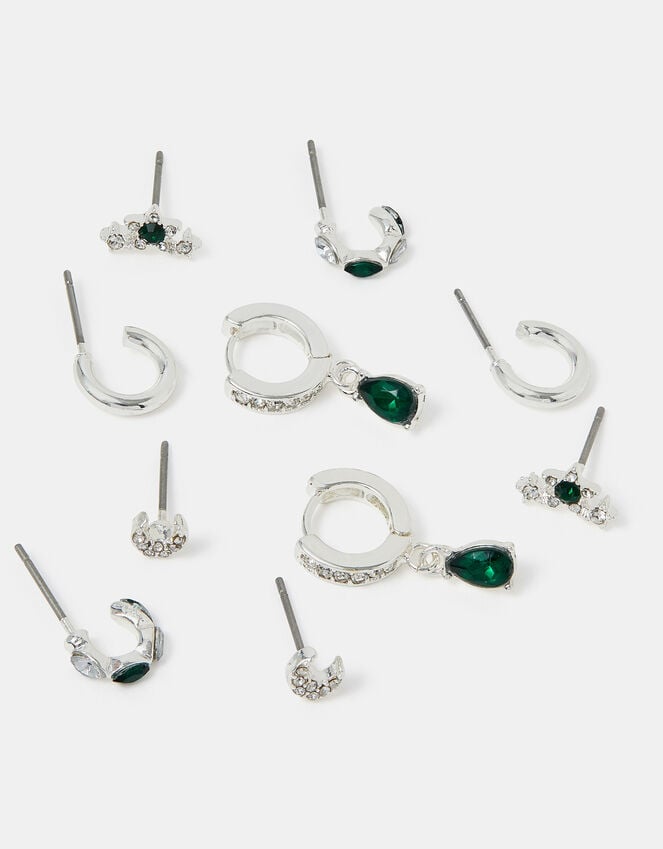 accessorize 5-Pack Celestial Gem Stud & Hoop Earrings