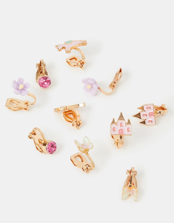 accessorize 5-Pack Girls Fairy Tale Clip-On Earrings